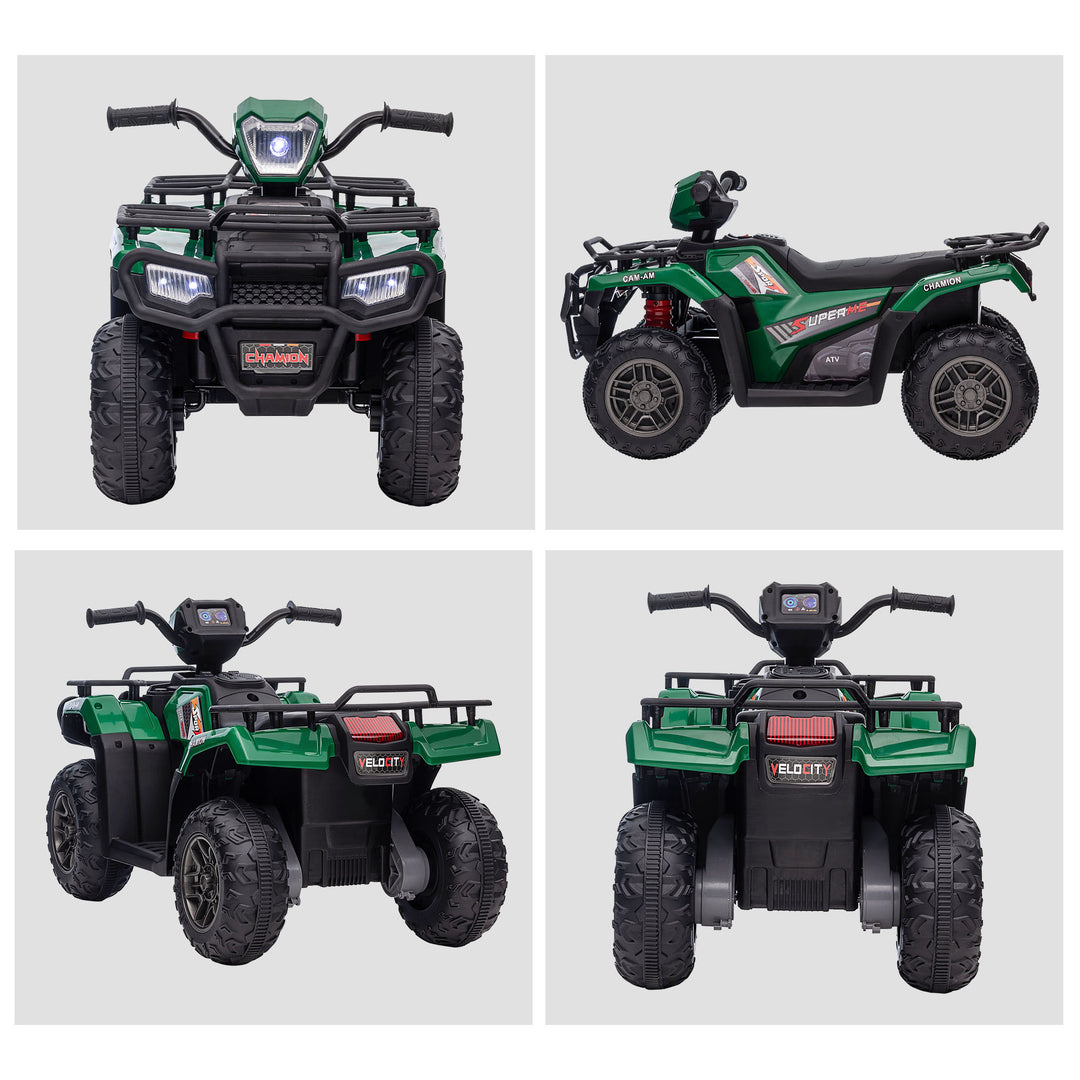 12V Kids Quad Bike with Forward Reverse Functions, Ages 3-5 Years - Green