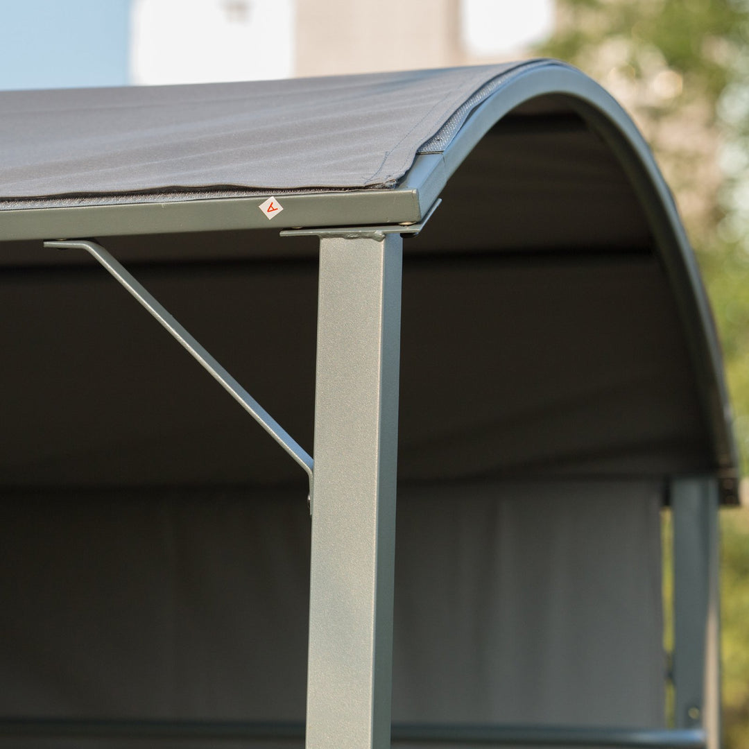 Metal Frame Outdoor BBQ Canopy Grey