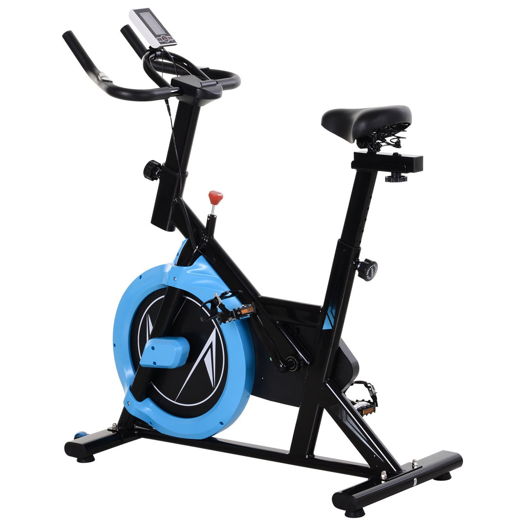 Exercise Bike, Stationary Belt Drive Bicycle,Resistance Adjustable with LCD Monitor, Indoor Cycling Bike for Home Gym Cardio Workout