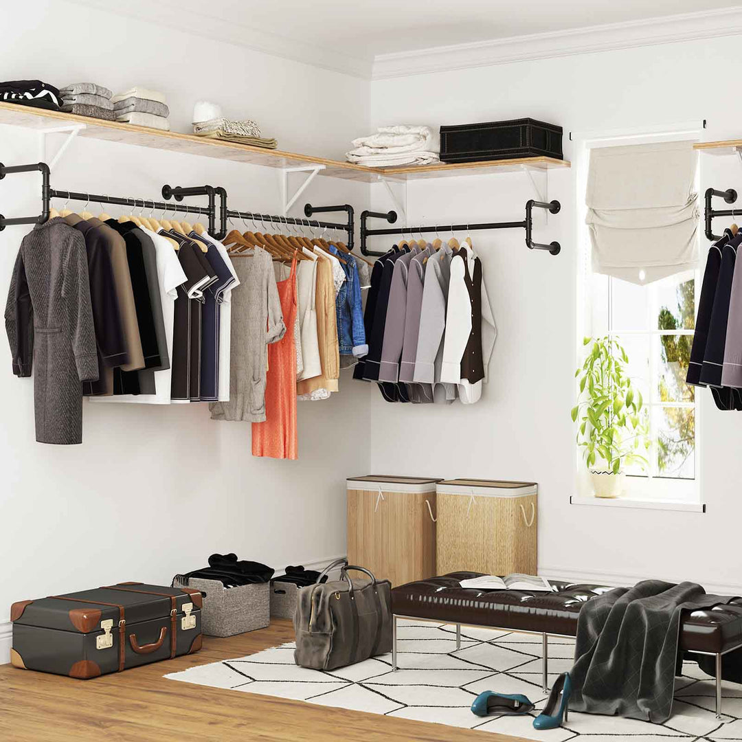 Industrial Pipe Clothes Hanging Bar