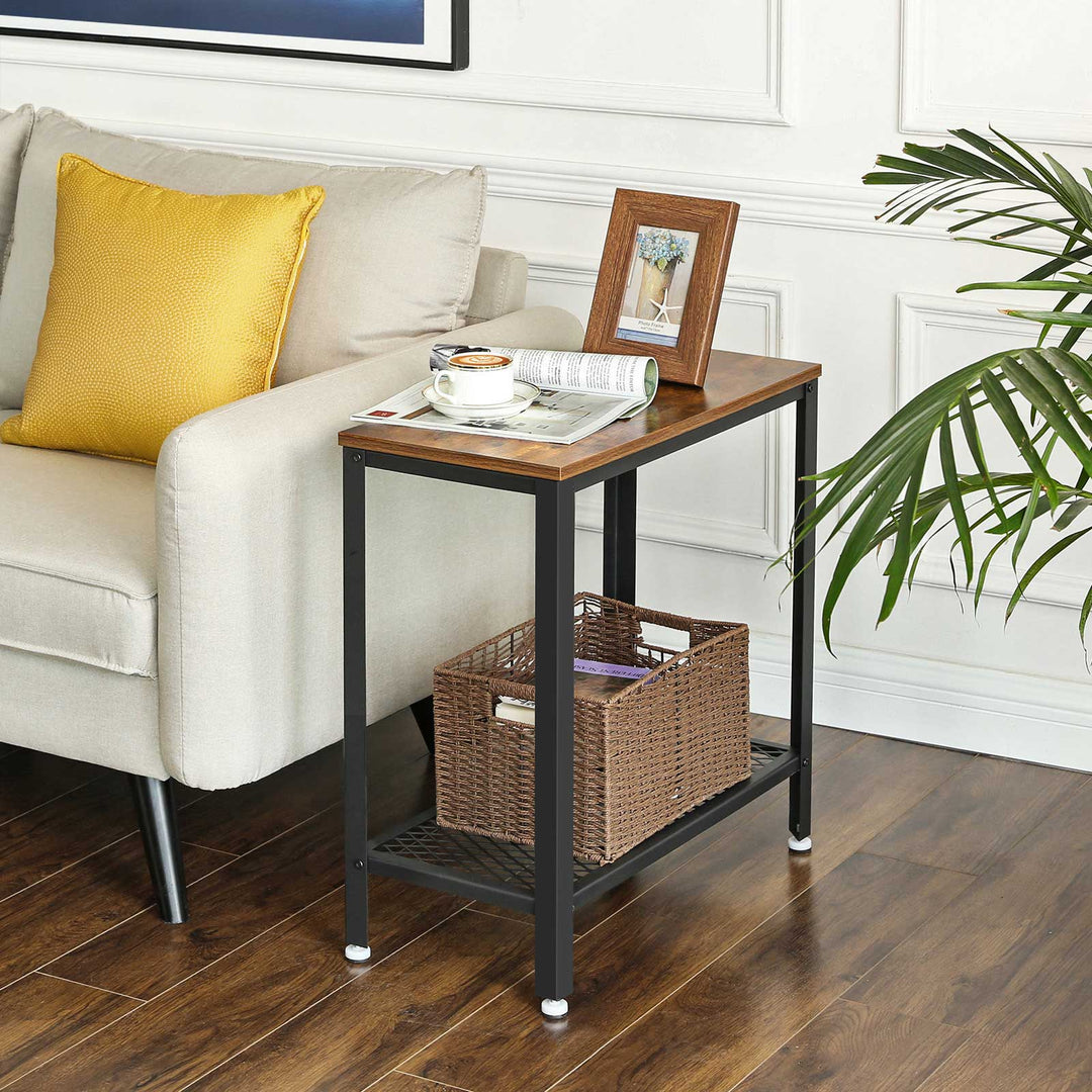 Bedside Table With Mesh Shelf