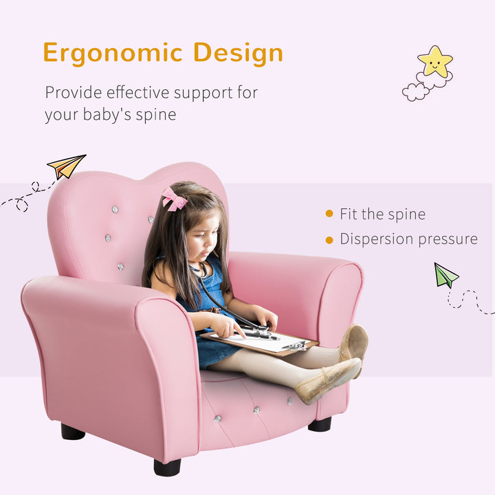 Kids Armchair, PVC-Pink