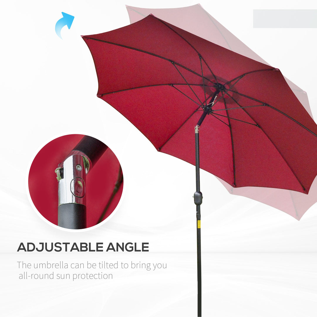 Umbrella Parasol 2.6m -Red