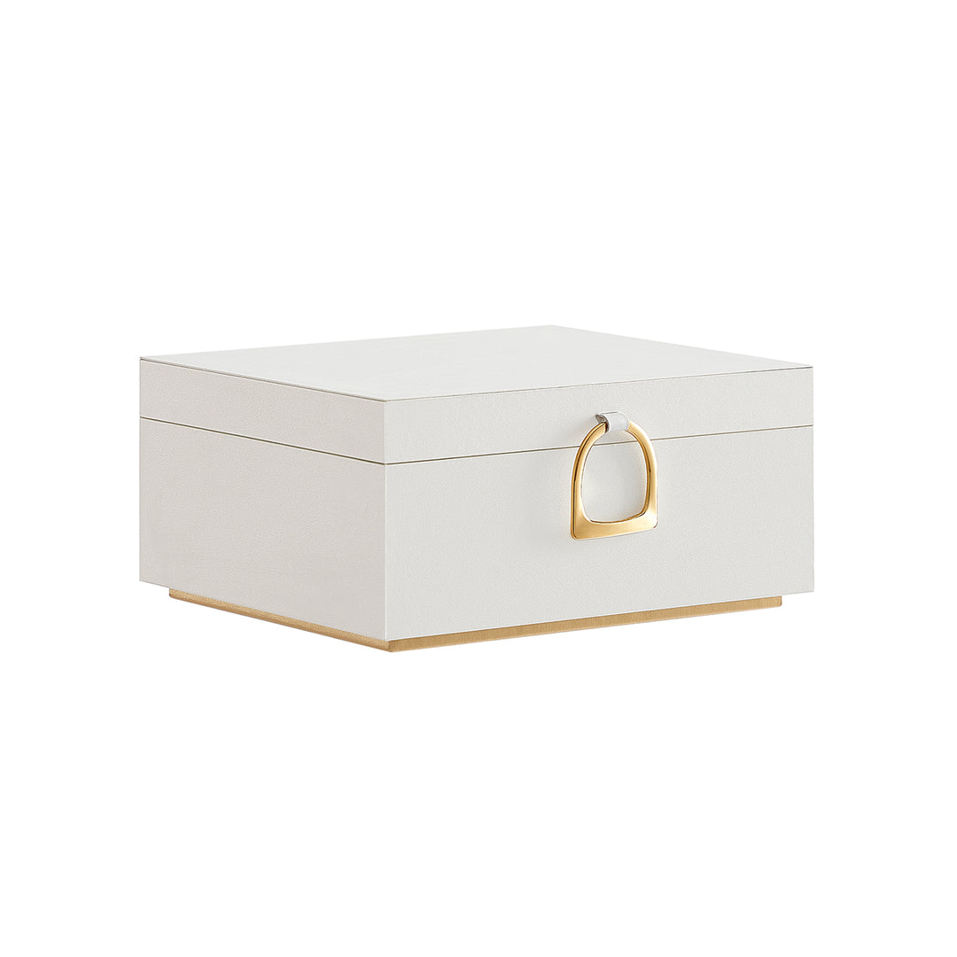2-Layer Jewellery Box with Handle White