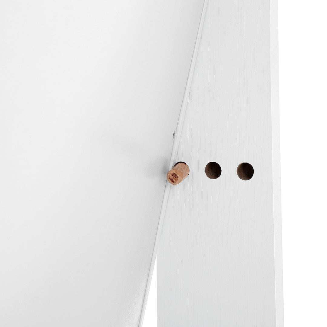 White Freestanding Jewelry Cabinet Armoire with Mirror