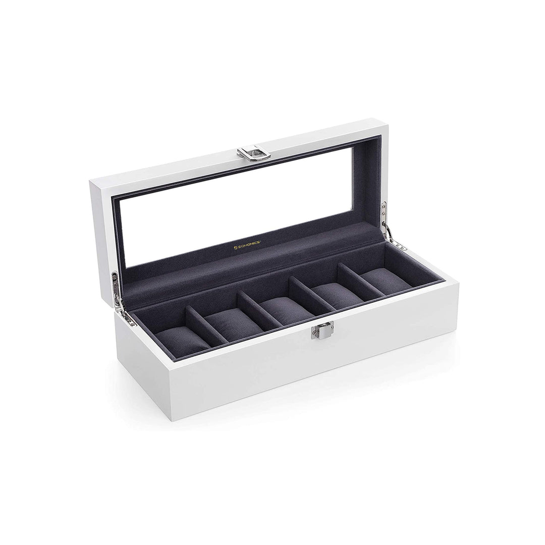 5 Slots Wooden Watch Box