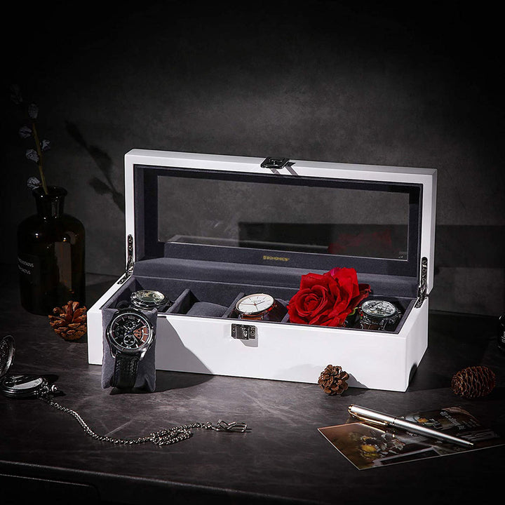 5 Slots Wooden Watch Box