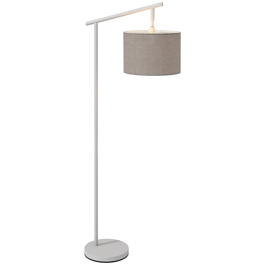 Modern Floor Lamp with 350¡ Rotating Lampshade, for Living Room and Bedroom, LED Bulb Included, Grey