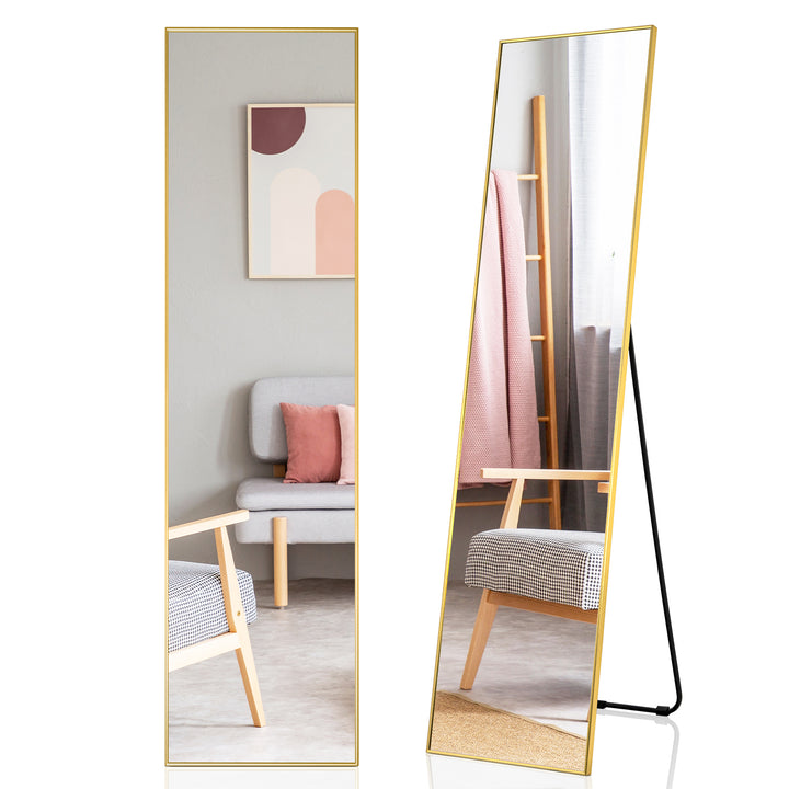 Full Length Mirror with Shatter-proof Glass-Golden