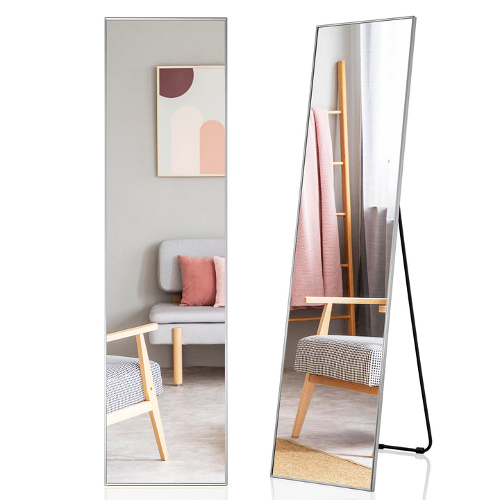 Full Length Mirror with Shatter-proof Glass-Silver