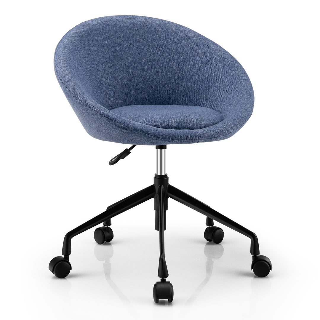 Modern Height Adjustable Swivel Accent Chair w/ Flexible Caster-Blue