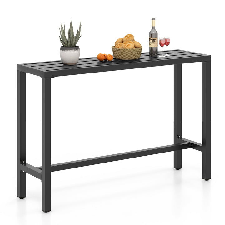 Outdoor Bar Table with Adjustable Foot Pads-L