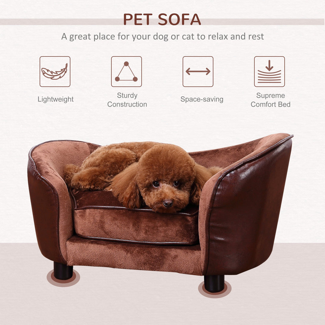 Pet Sofa,66.5L x 40.5W x 35.5H cm-Coffee