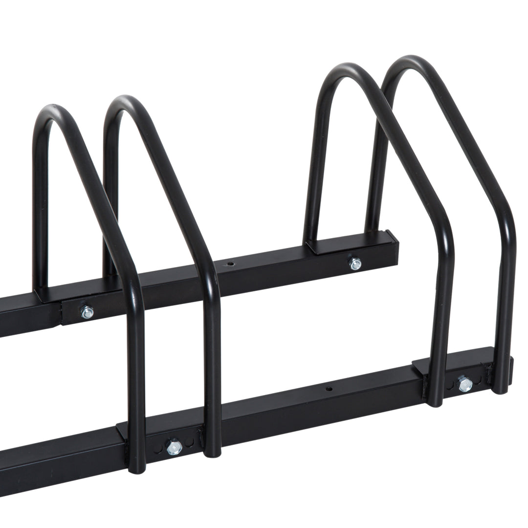 Bike Parking Rack, 130Lx33Wx27H cm, Steel-Black