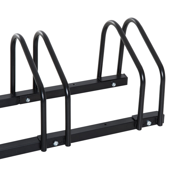 Bike Parking Rack, 130Lx33Wx27H cm, Steel-Black