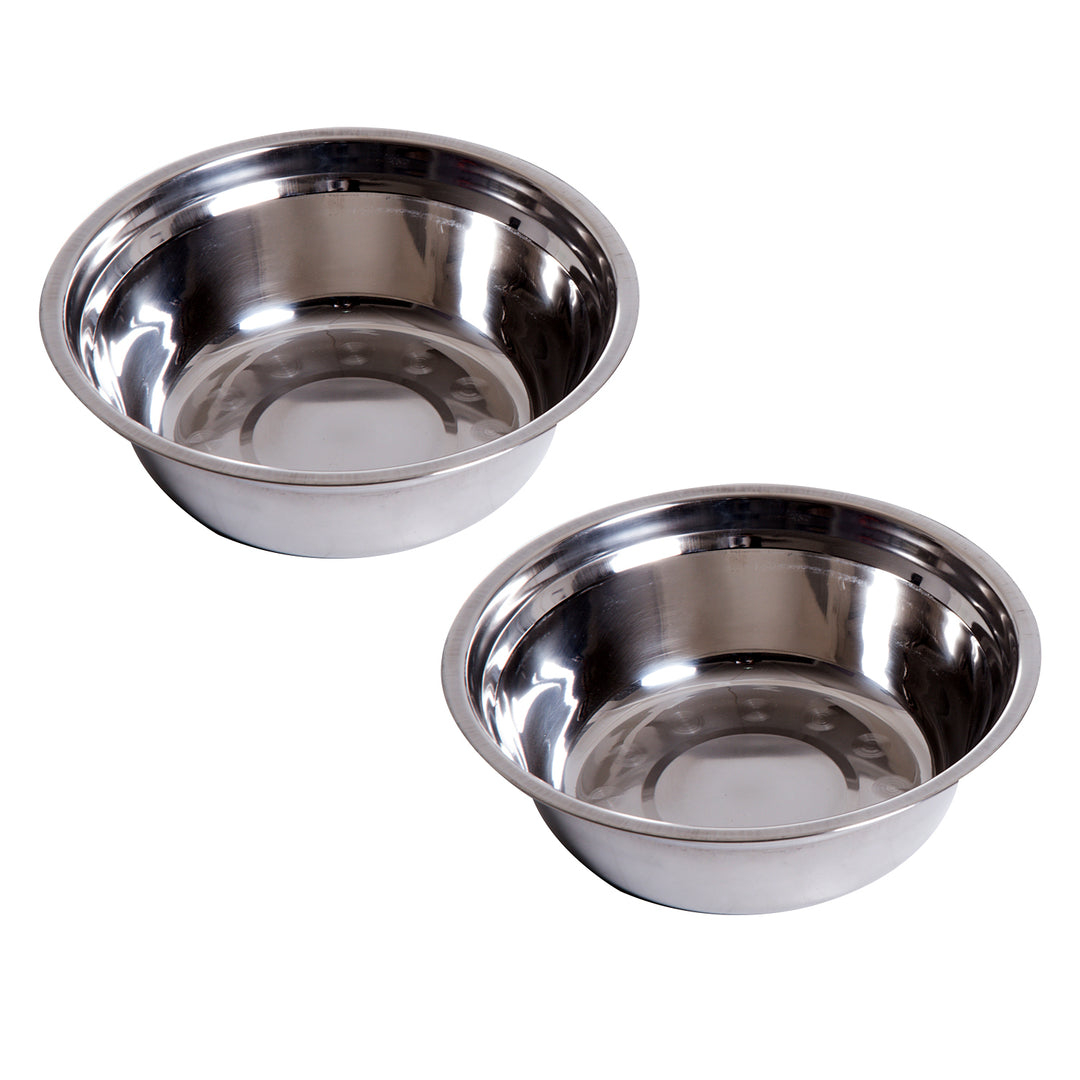 Pawhut Stainless Steel Pet Feeder, 58.4Lx30.5Wx25.4H cm-Brown