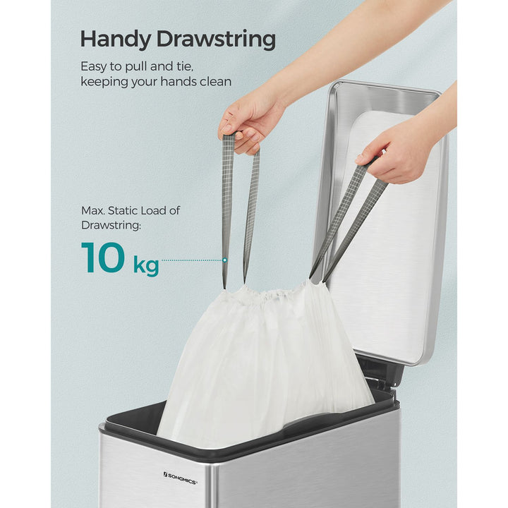 45-55L Drawstring Rubbish Bags 3 Rolls 120 Pieces