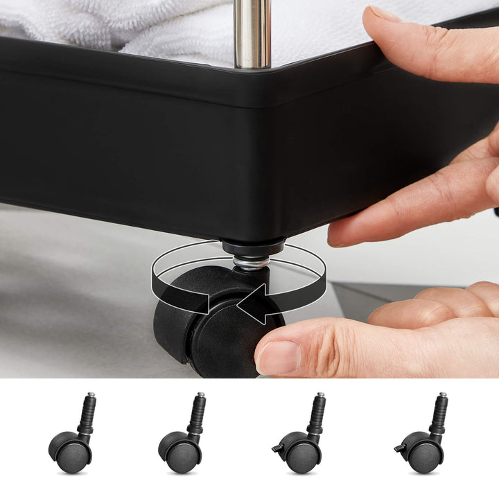 Narrow Gap Bathroom Trolley with Wheels and Handles