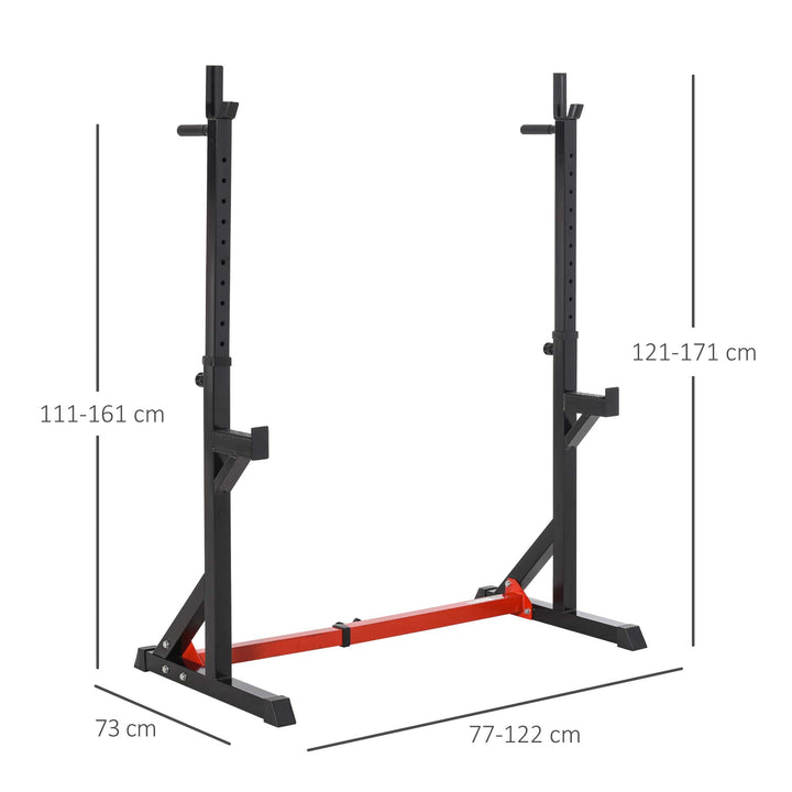 Barbell Rack Squat Dip Stand Weight Lifting Bench Press Home Gym Adjustable Multi-Use Station Fitness Workout Equ