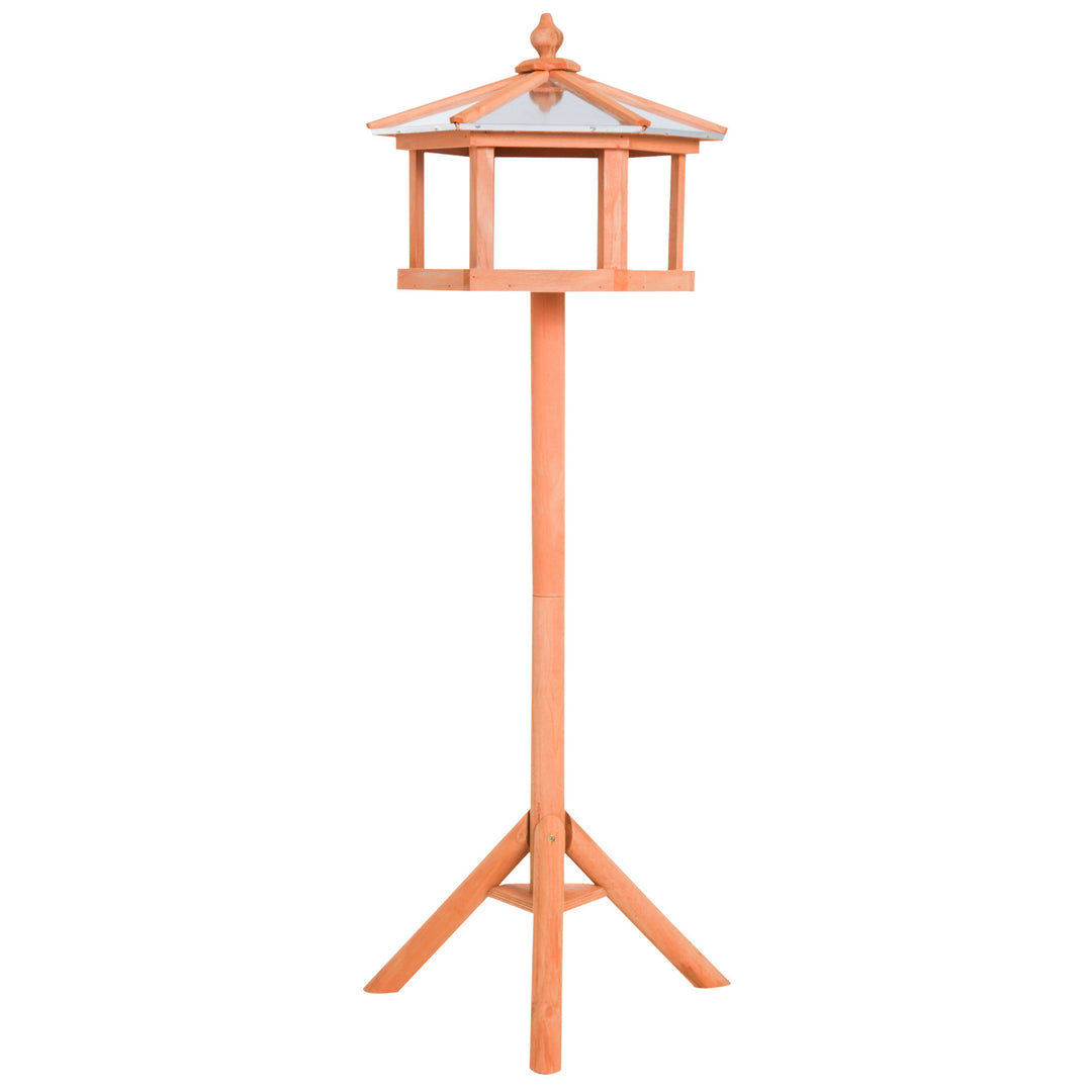 PawHut Deluxe Bird Stand Feeder Table Feeding Station Wooden Garden Wood Coop Parrot Stand 113cm High New
