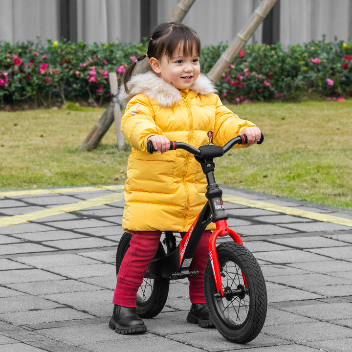 Kids Balance Bike, Adjustable Handlebar, Padded Seat, for 3-6 Years Old, Black