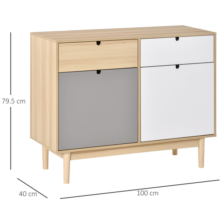 Sideboard Storage Cabinet Kitchen Cupboard with Drawers for Living Room, Hallway