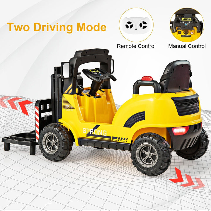 Kids Ride-on Forklift with Detachable Lift Pallet-Yellow