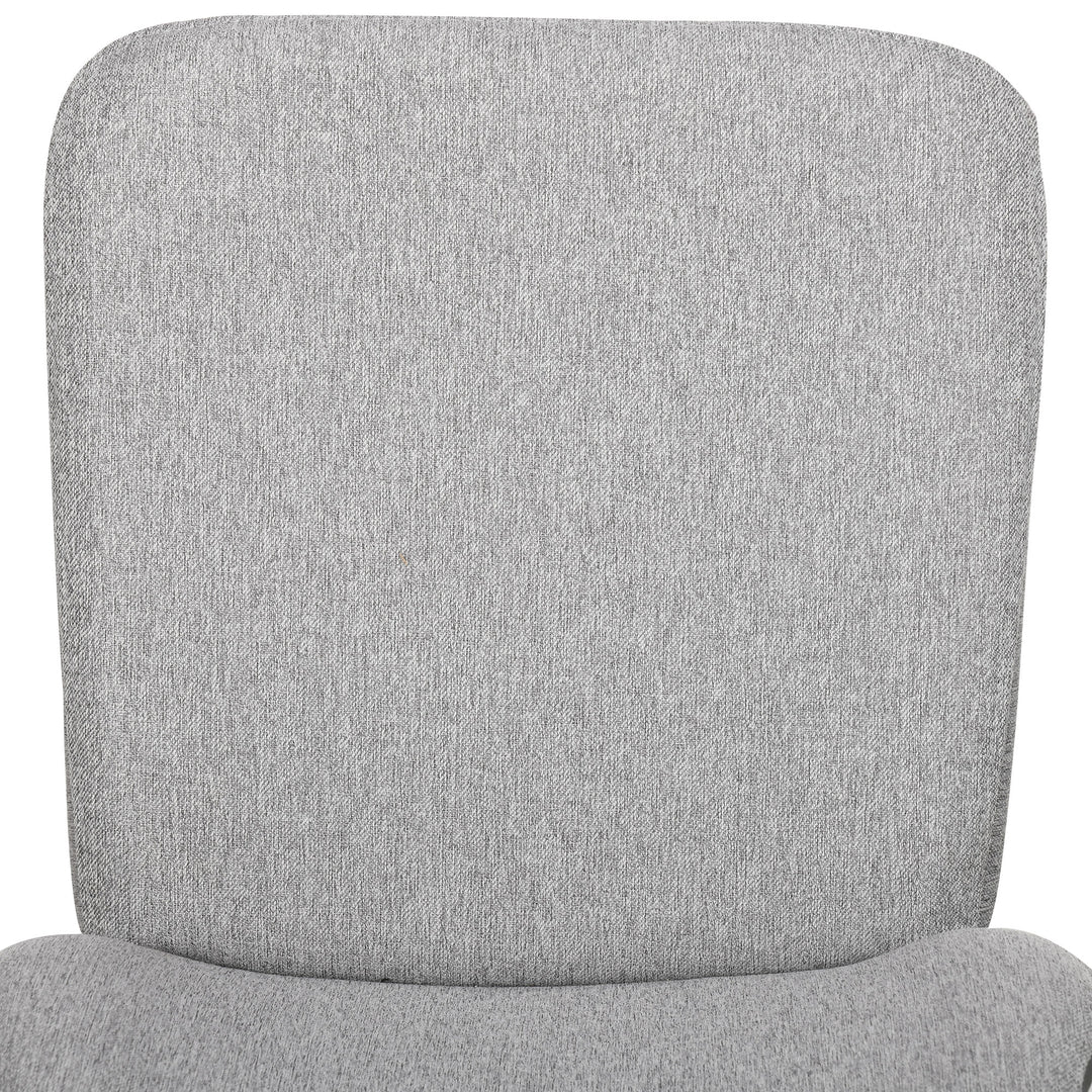 Bar Stools Set of 2, Linen-Touch Upholstered Bar Chairs, Kitchen Stools with Backs and Steel Legs, Light Grey