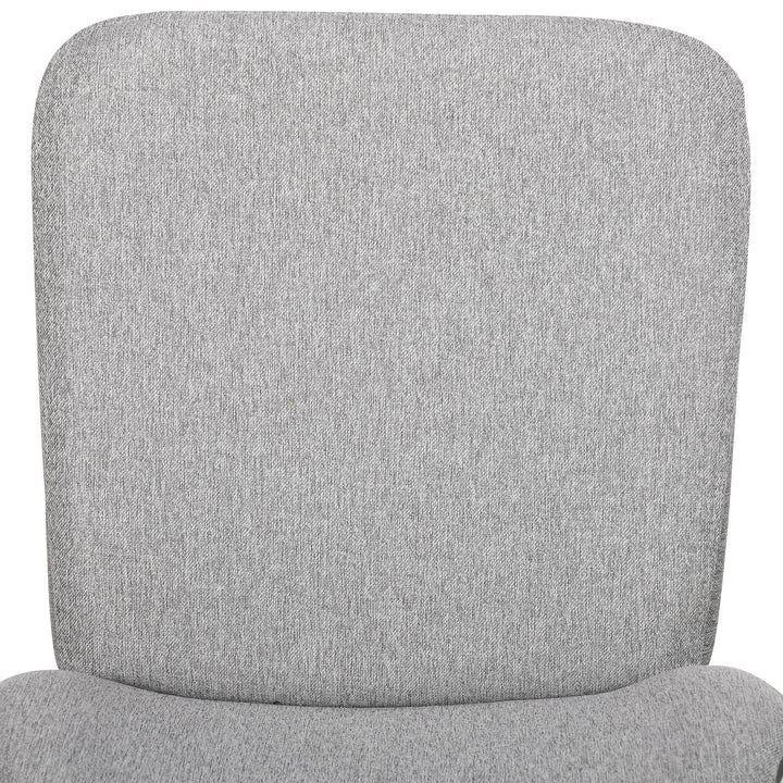 Bar Stools Set of 2, Linen-Touch Upholstered Bar Chairs, Kitchen Stools with Backs and Steel Legs, Light Grey