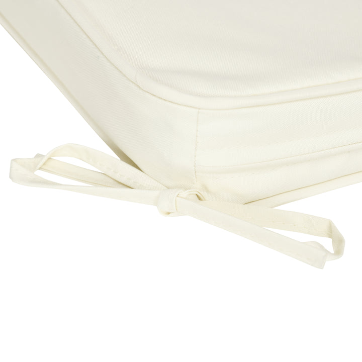 Set of 6 Pcs Chair Cushion, 42Lx42Wx5T cm-Cream White