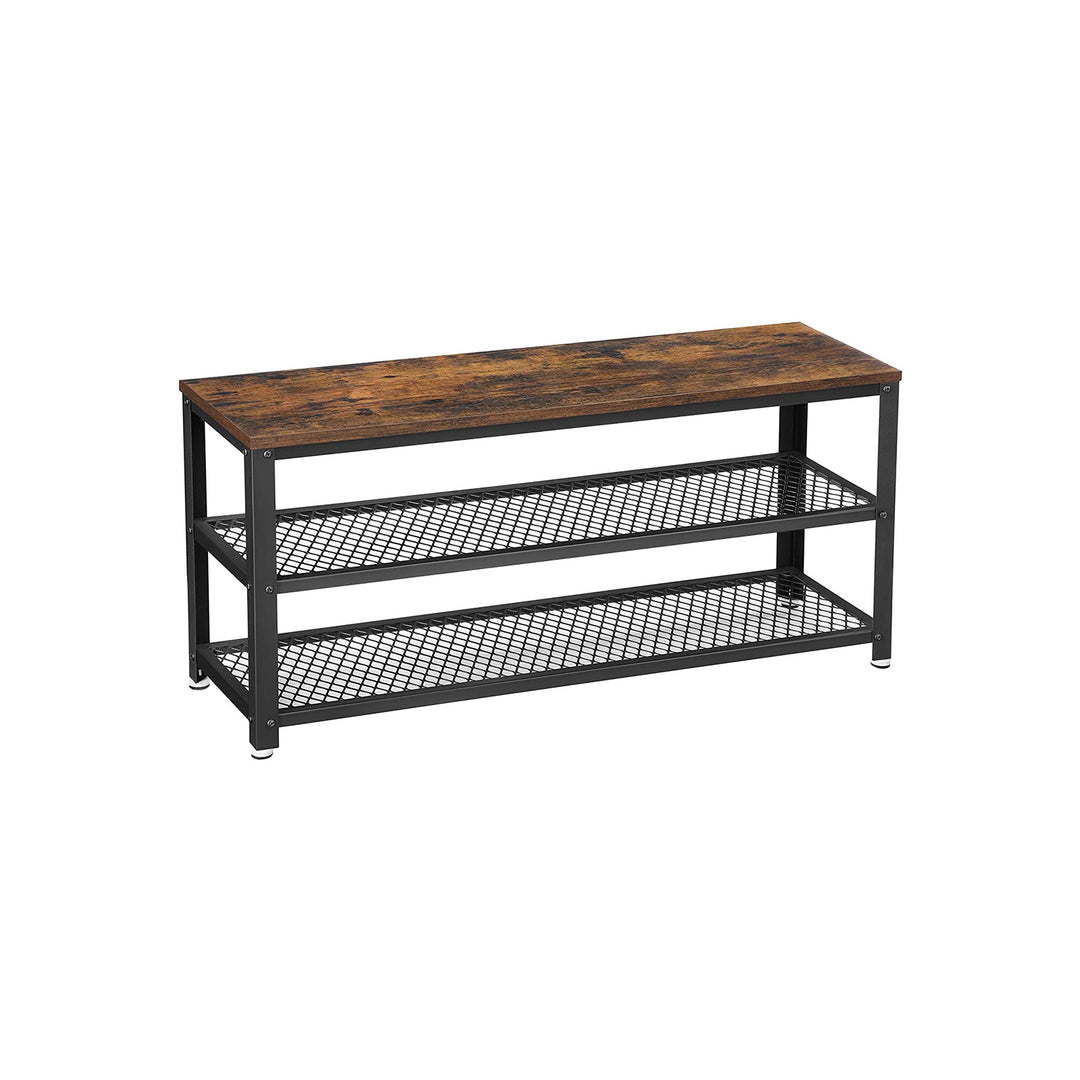 Shoe Bench Shoe Rack with 2 Shelves