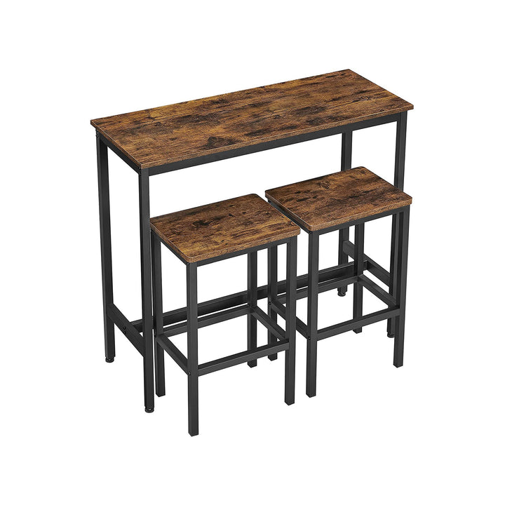 Industrial Bar Table with Stools for Kitchen & Dining