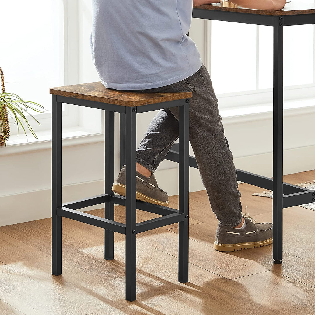 Industrial Bar Table with Stools for Kitchen & Dining