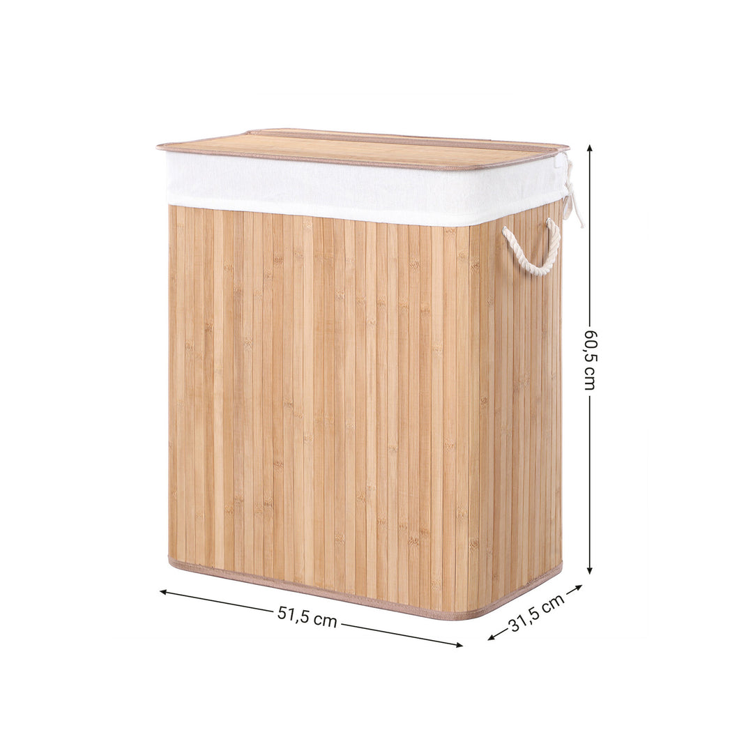 Bamboo Laundry Hamper with Removable Lid