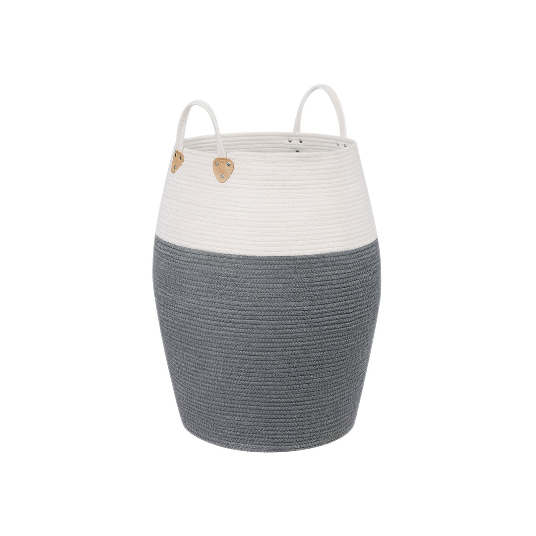Grey &amp; Beige Laundry Basket with Handels