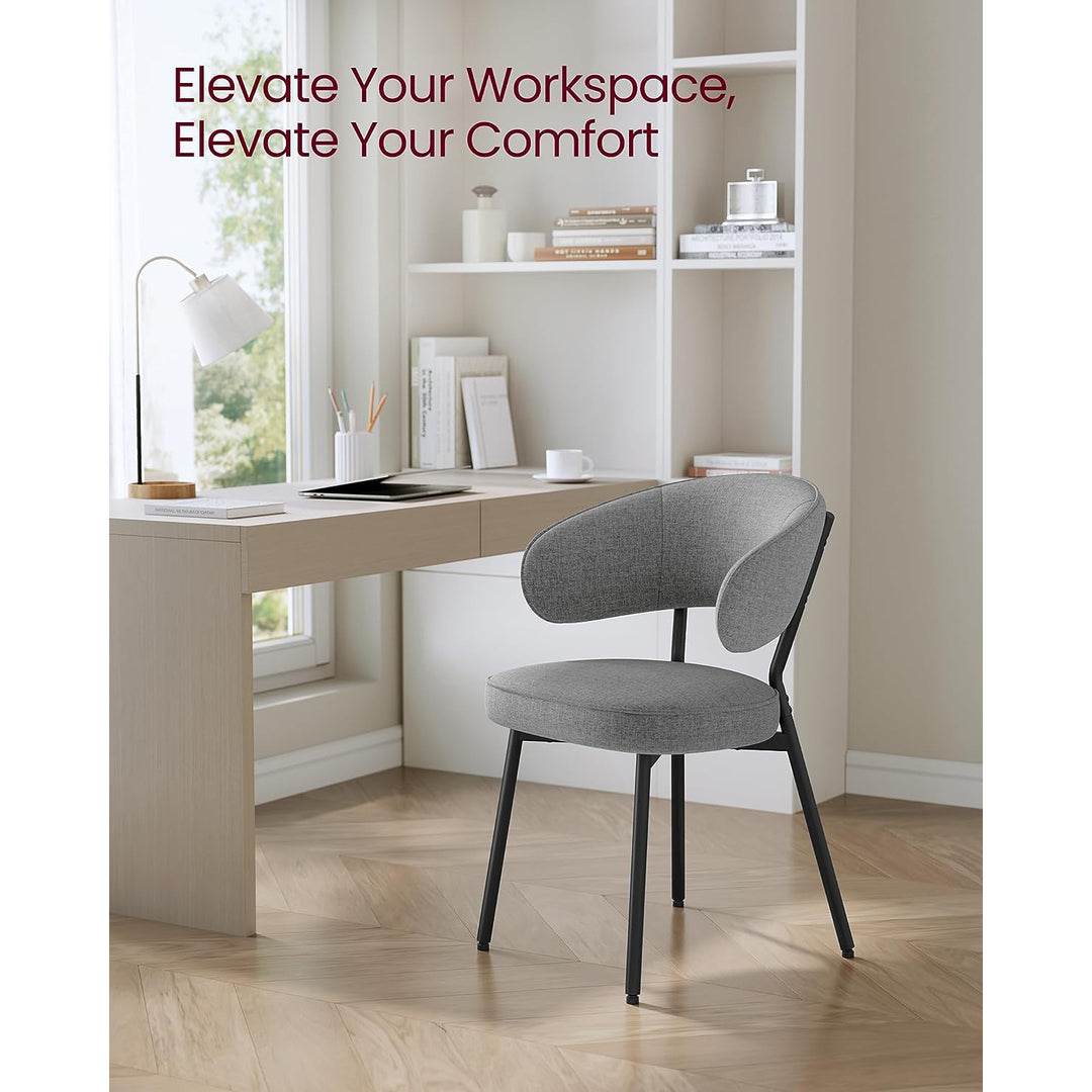 Upholstered Dining Chair with Metal Legs