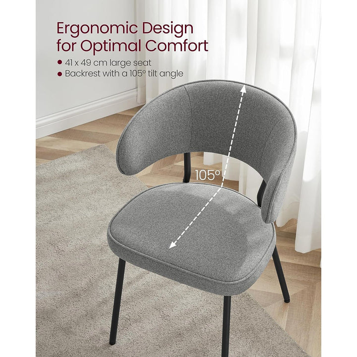 Upholstered Dining Chair with Metal Legs