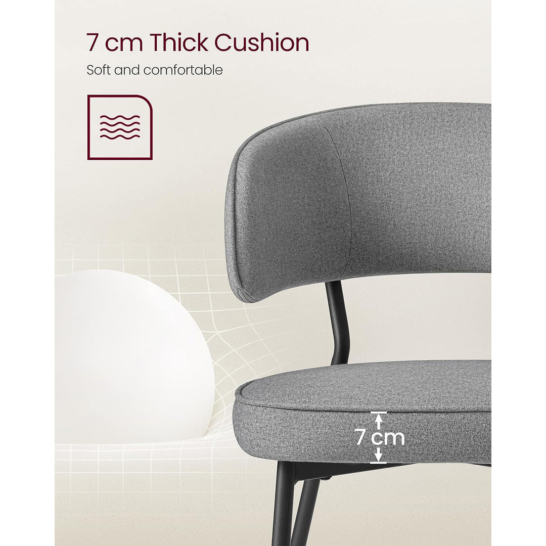 Upholstered Dining Chair with Metal Legs