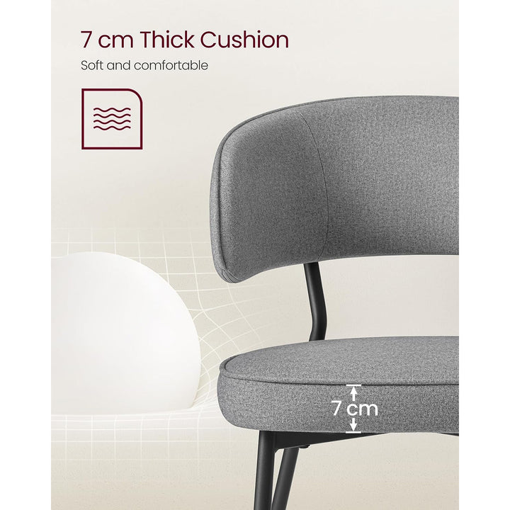 Upholstered Dining Chair with Metal Legs