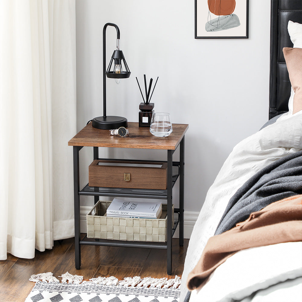 Set of 2 Industrial Bedside Tables