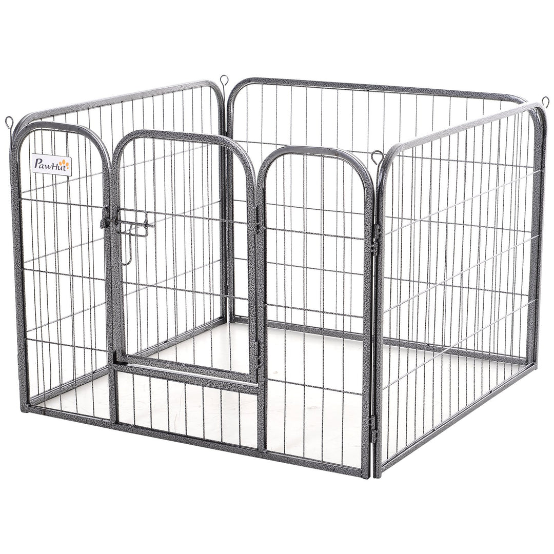 Heavy Duty Dog Kennel Large Dog Kennel Square Metal Foldable Kennel Dog Pen Grey