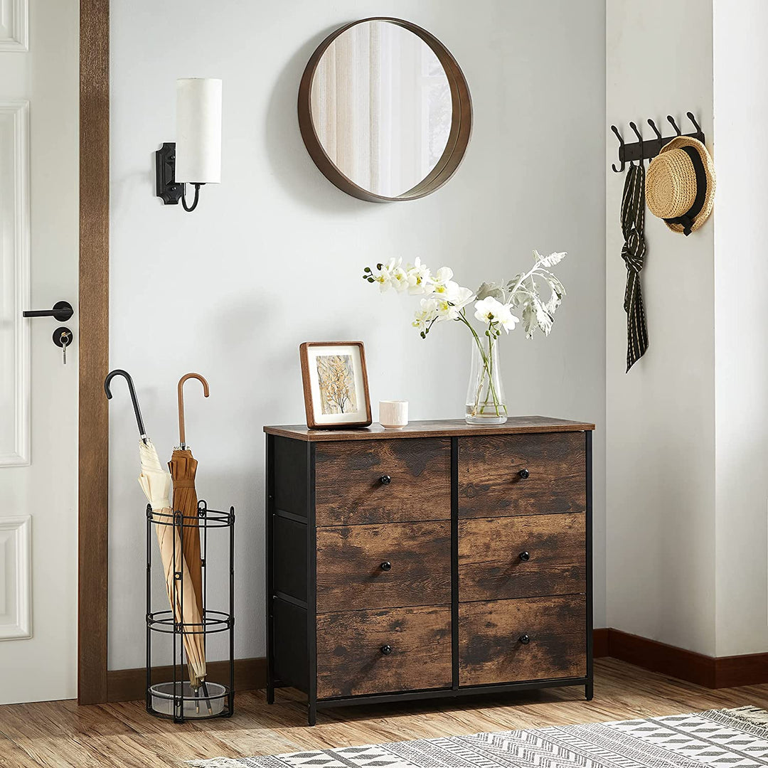 Chest of Drawers with 6 Fabric Drawers