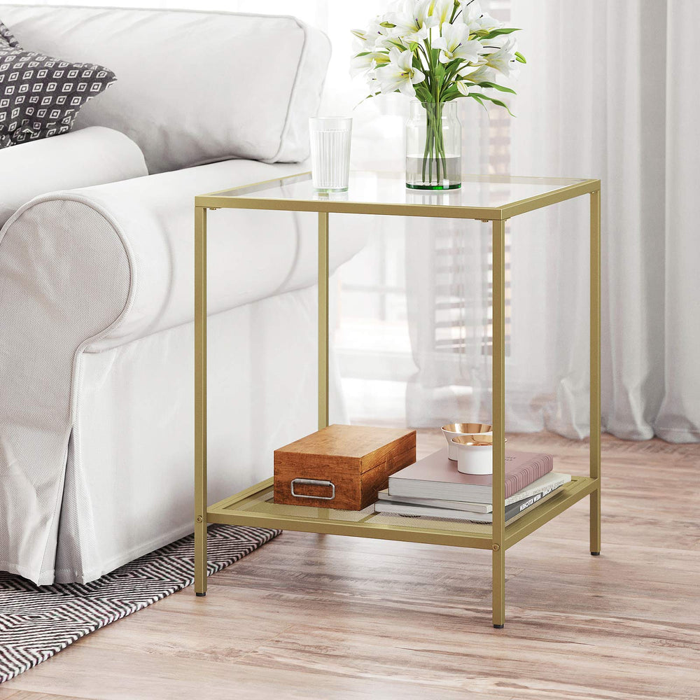 VASAGLE 2-Tier End Table