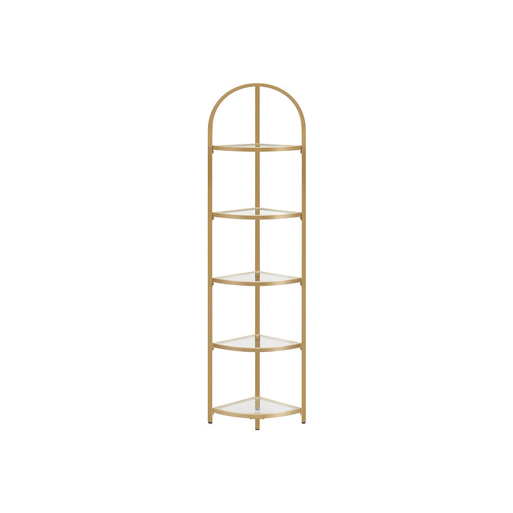 VASAGLE Golden 5 Tier Corner Shelf Unit