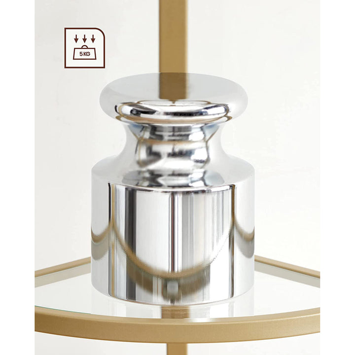 VASAGLE Golden 5 Tier Corner Shelf Unit