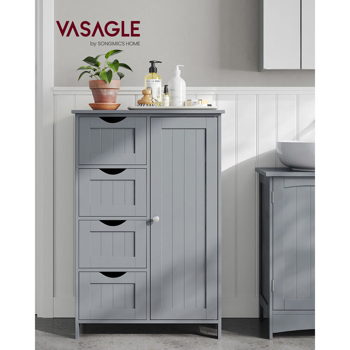 Bathroom Floor Storage Cabinet with 4 Drawers