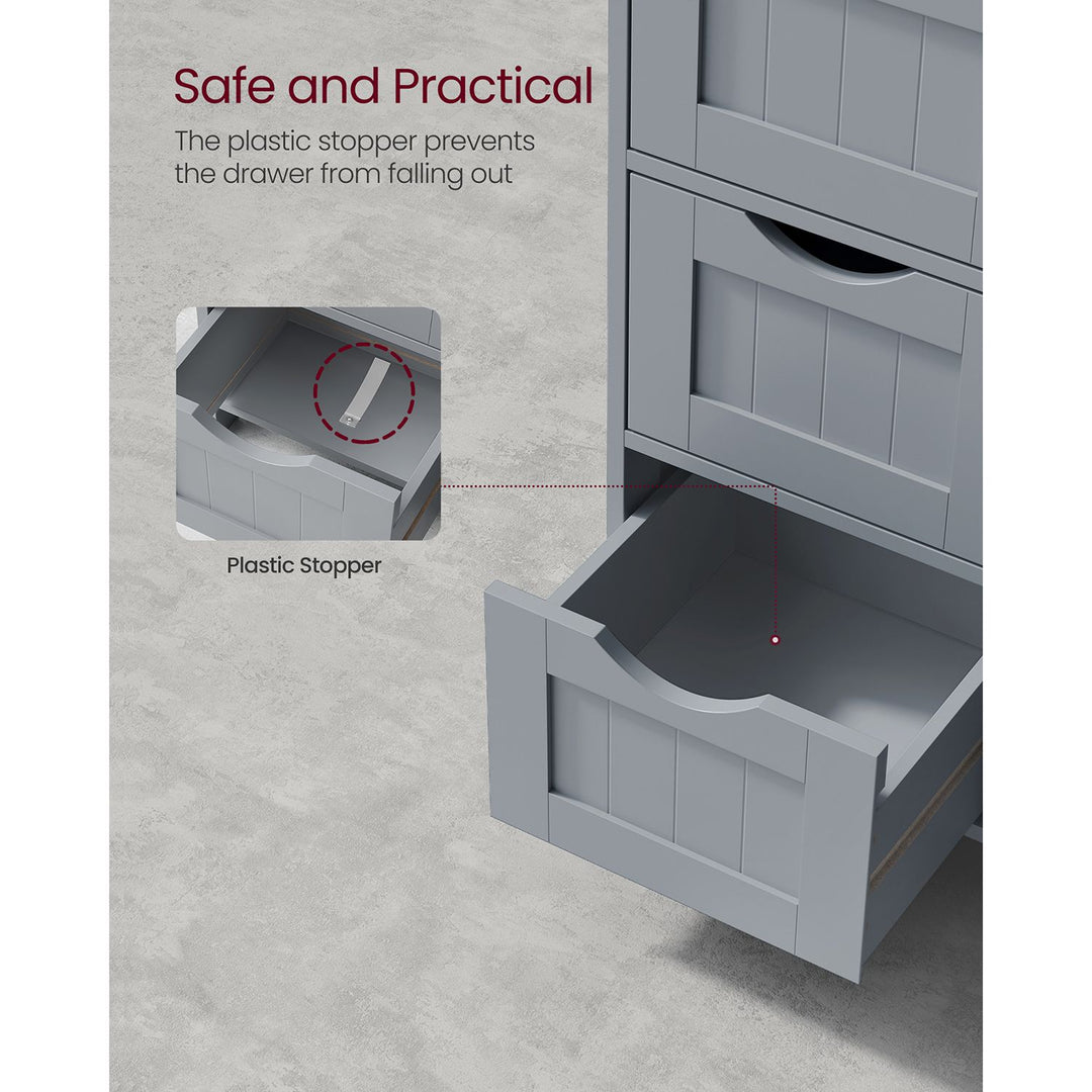 Bathroom Floor Storage Cabinet with 4 Drawers