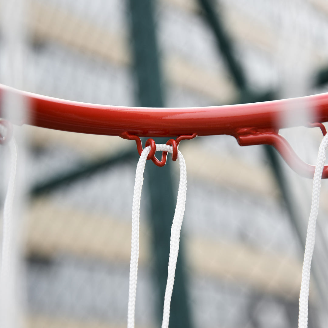 Steel Frame Adjustable Basketball Hoop Stand Black/Red