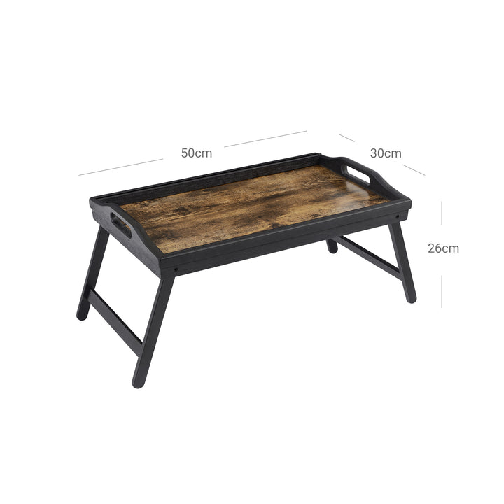 Black Breakfast Tray with Folding Legs for Bed