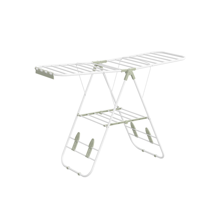 Foldable Clothes Airer White and Green